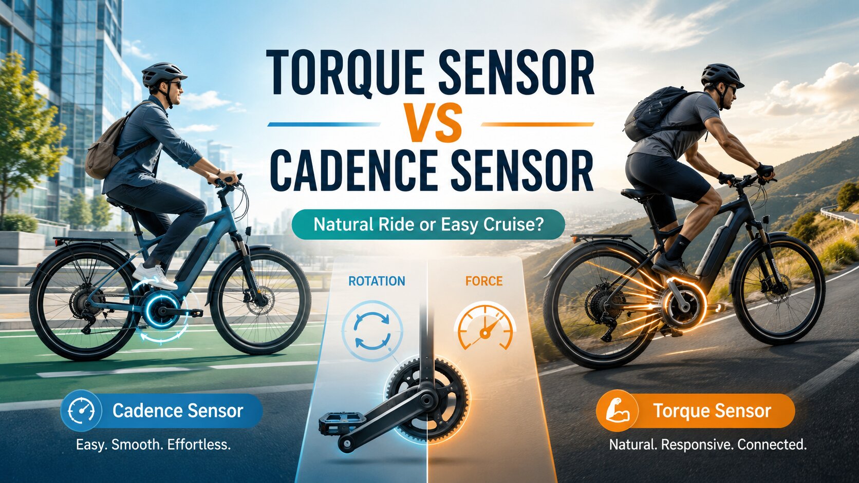 Torque Sensor vs Cadence Sensor blog banner