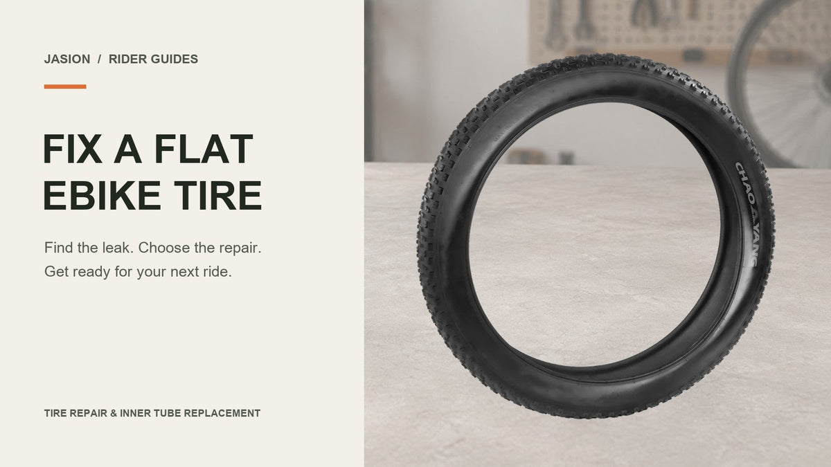 Ebike tire repair guide featuring a Jasion EB7 replacement tire