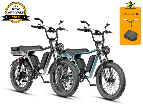 JasionBike RetroVolt Max 2-pack fat tire electric bikes – black and green, 2026 new arrival with free gifts