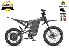 JasionBike Patrol 52 off-road electric dirt bike – Stealth Black full side view