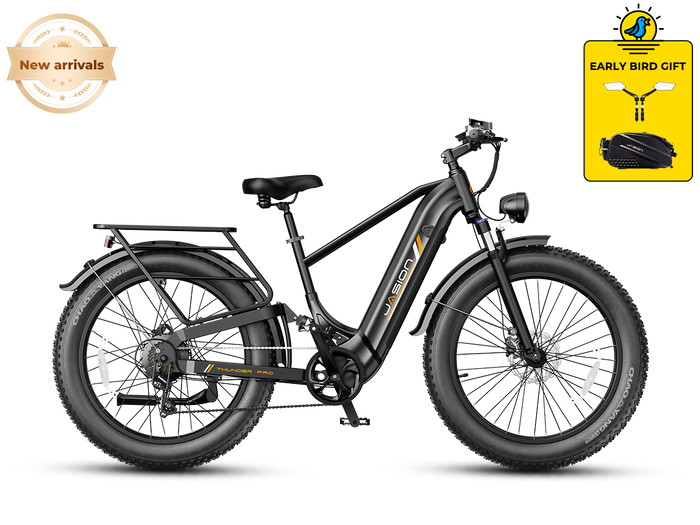 Jasion Thunder Pro fat tire electric bike in Stealth Black