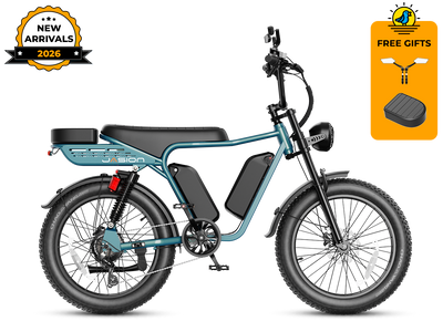 JasionBike RetroVolt Max retro electric bike – green colorway, full side view