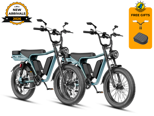JasionBike RetroVolt Max 2-pack retro fat tire ebike combo – side view