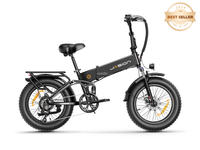 JasionBike X-Hunter refurbished electric bike in black color main view