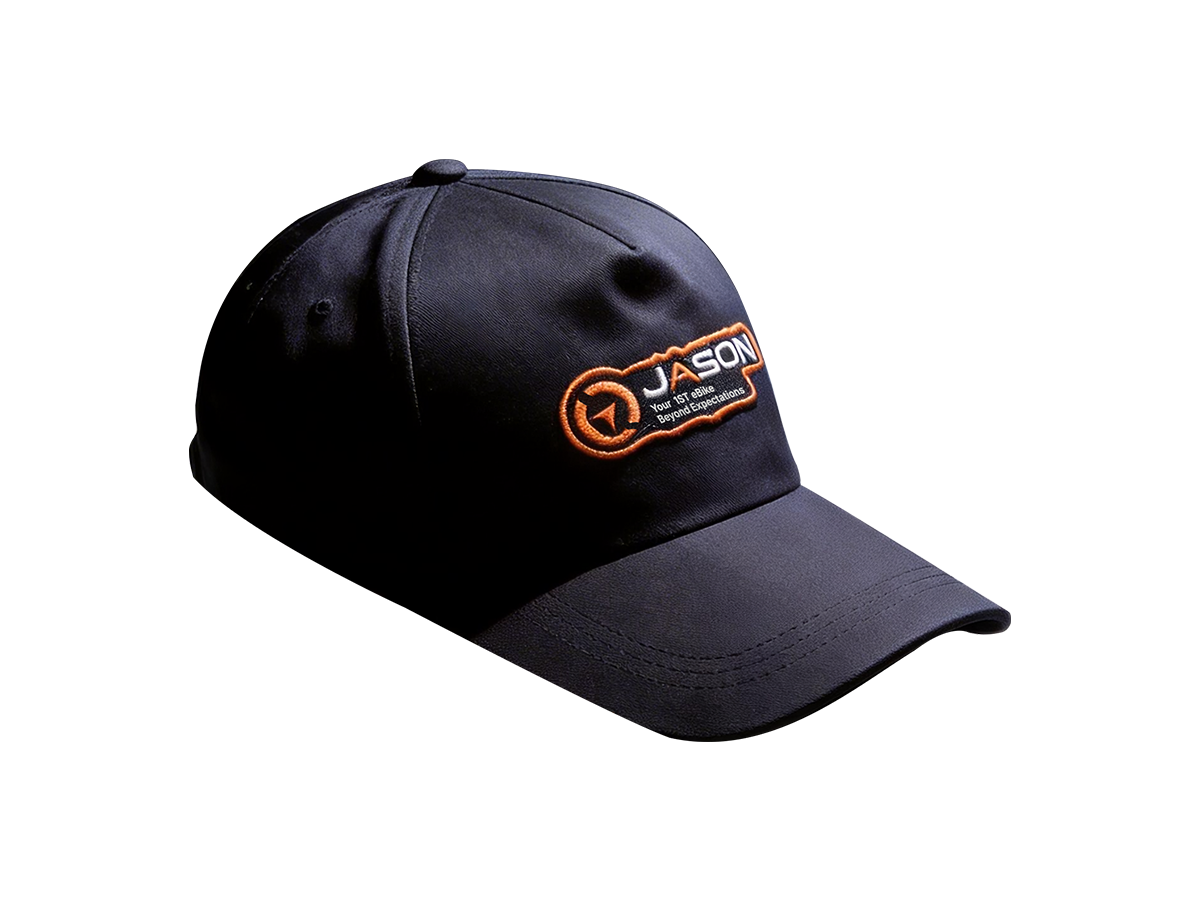JasionBike Patrol bike cap with embroidered logo in black