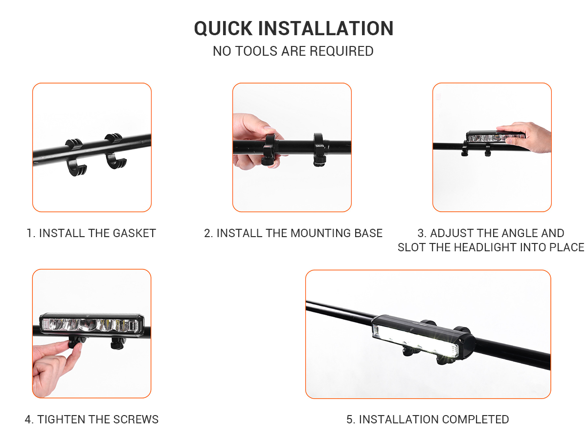 Jasion Ebike® Super Bright Wide Range Front EBike Light with USB