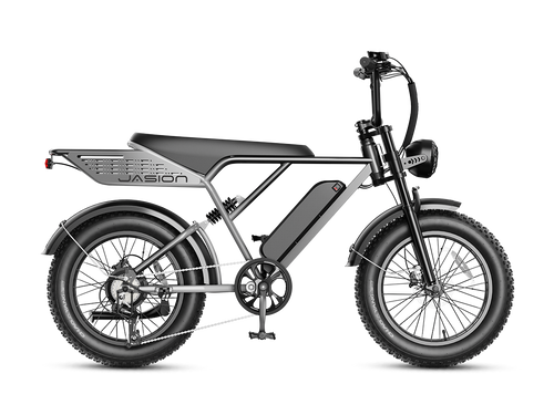 JasionBike RetroVolt Pro Shadow Steel electric bike full side profile
