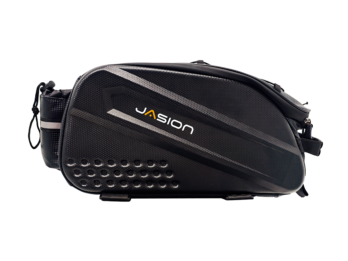 Rear rack tail bag side view