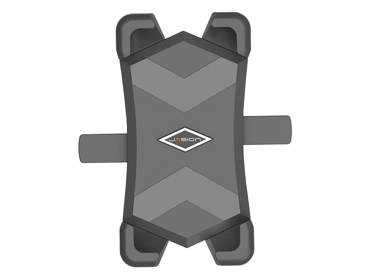 close-up view of phone mount