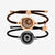 TOTWOO Sun & Moon Touch Bracelets with Milan Rope (Black+Brown)