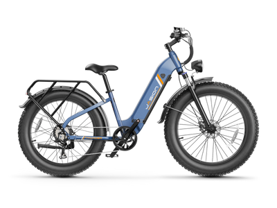 JasionBike Thunder electric bike in Alpine Blue clean side view